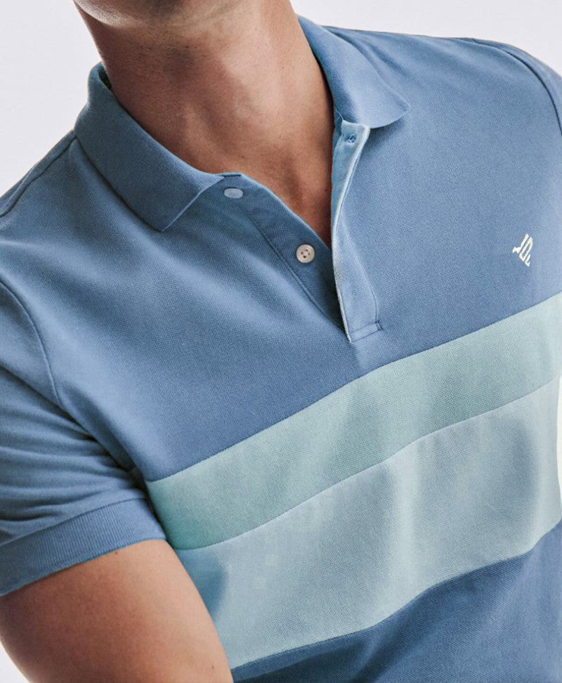 aqua blue polo shirt