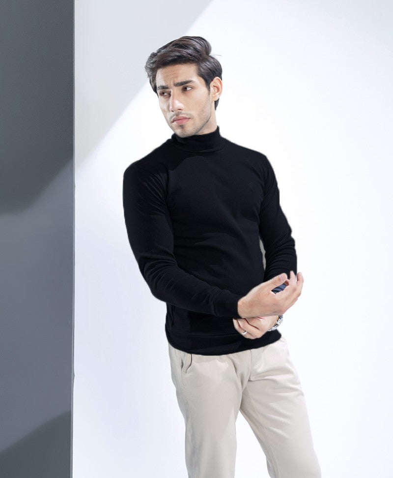 Black Mock Neck FITTED - Main Image