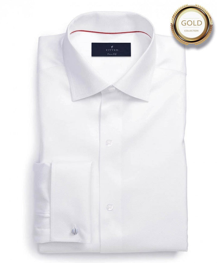 Twill White Double Cuff (Slim Fit/Modern Fit)