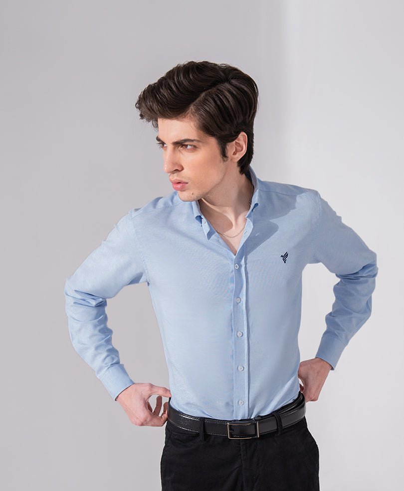 Sky Blue Oxford Shirt FITTED