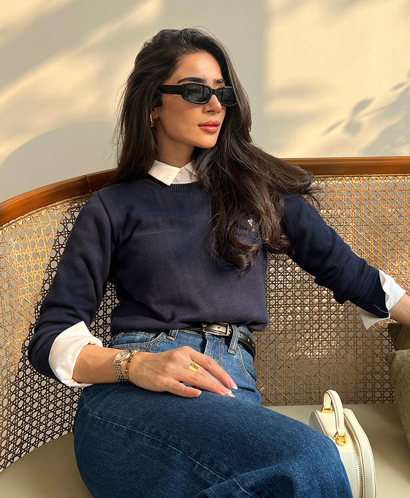 Navy Crew Jumper Sweater (Women) – FITTED