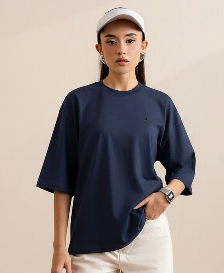 Navy Relaxed fit Crew (Women)