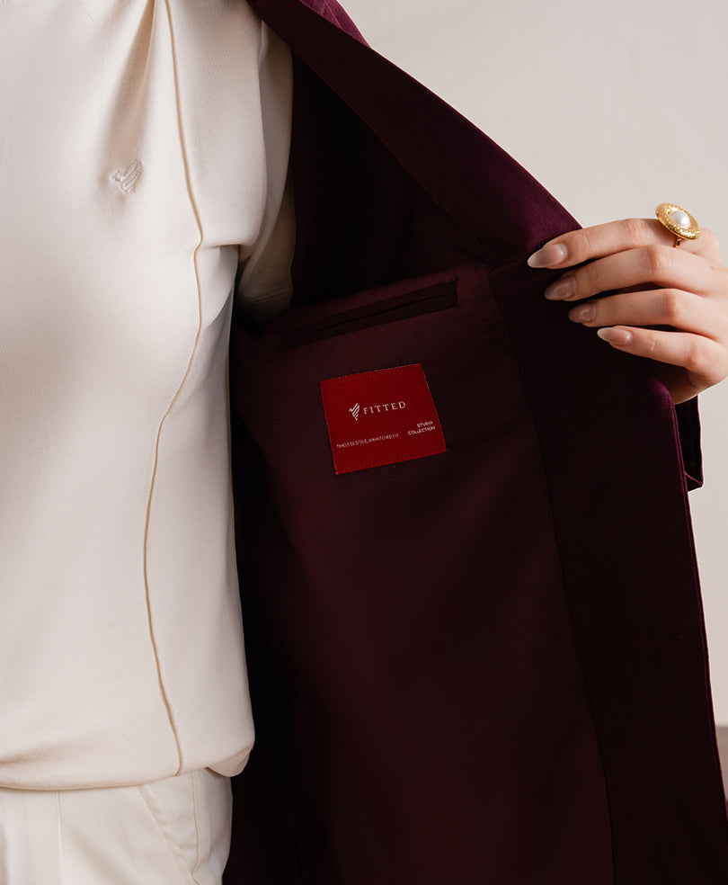 Maroon Tailored Blazer (Women)