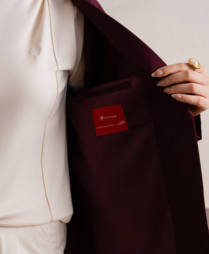 Maroon Tailored Blazer (Women)
