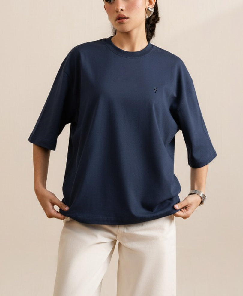 Navy Relaxed fit Crew (Women)