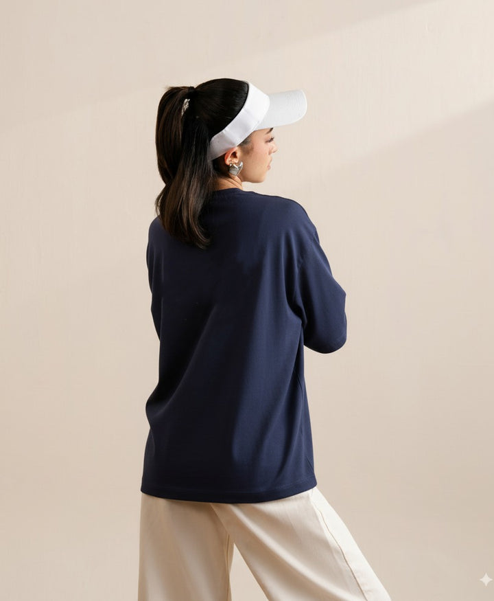 Navy Relaxed fit Crew (Women)