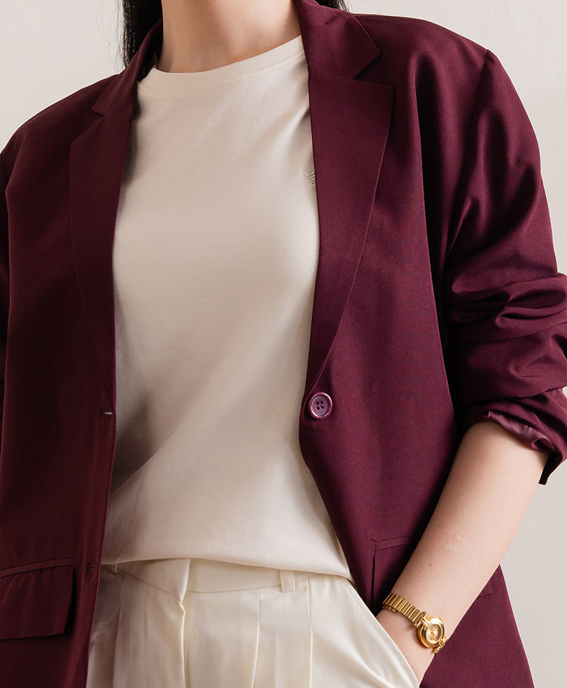 Maroon Tailored Blazer (Women)