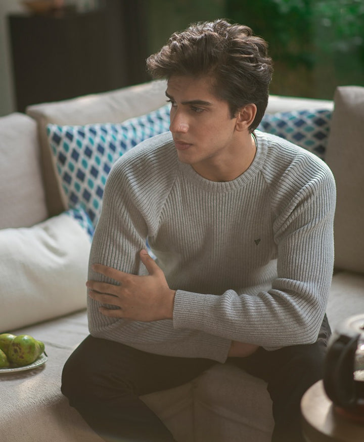 Grey Raglan Sweater