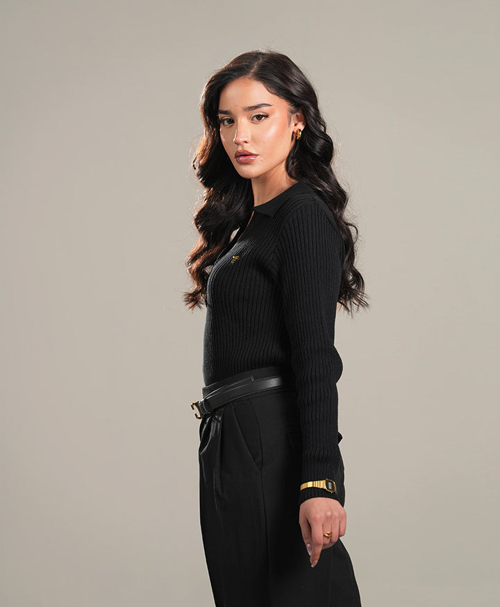 Black POLO Sweater (Women)