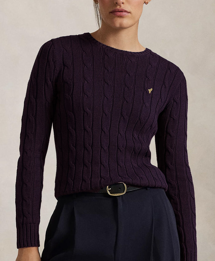 Dk Purple Cable Knit Sweater (Women)