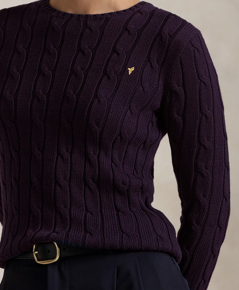 Dk Purple Cable Knit Sweater (Women)