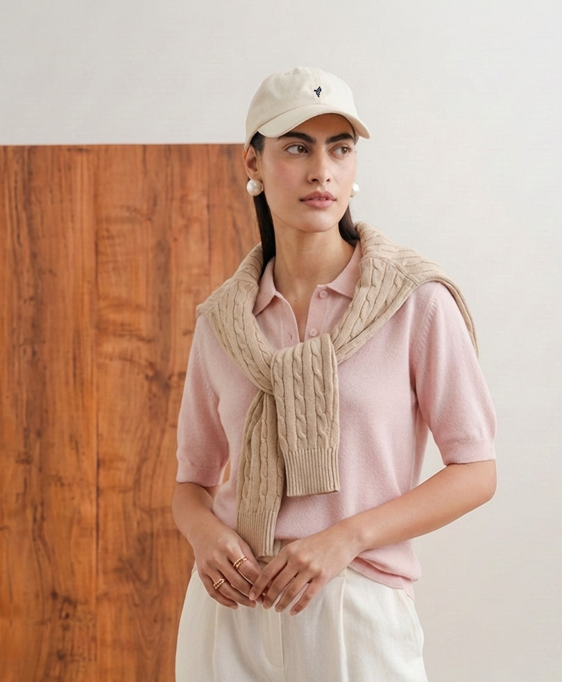 Pink knit POLO (Women)