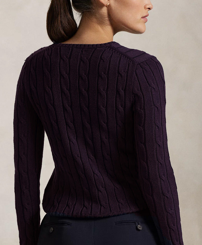 Dk Purple Cable Knit Sweater (Women)