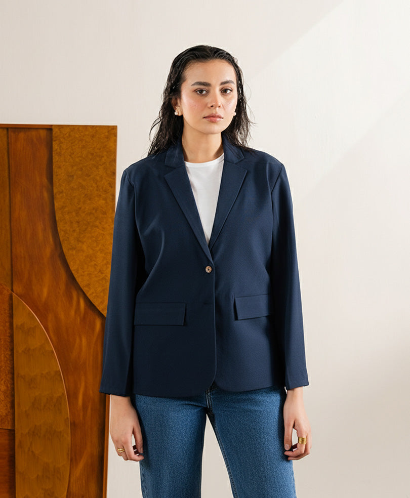 Navy Tailored Blazer (Women)