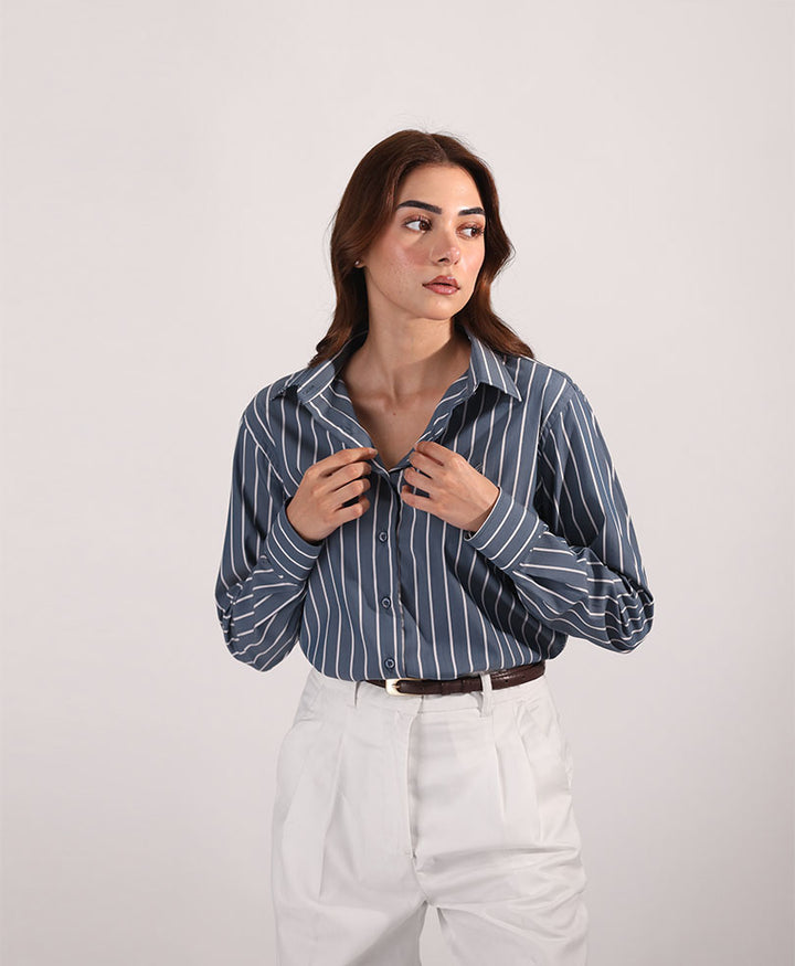 Emerald Stripe Shirt (Women)