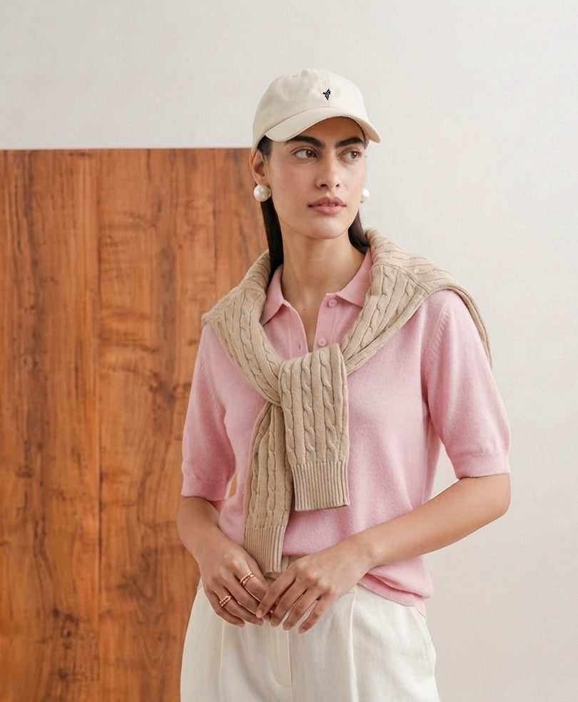 Pink knit POLO (Women)