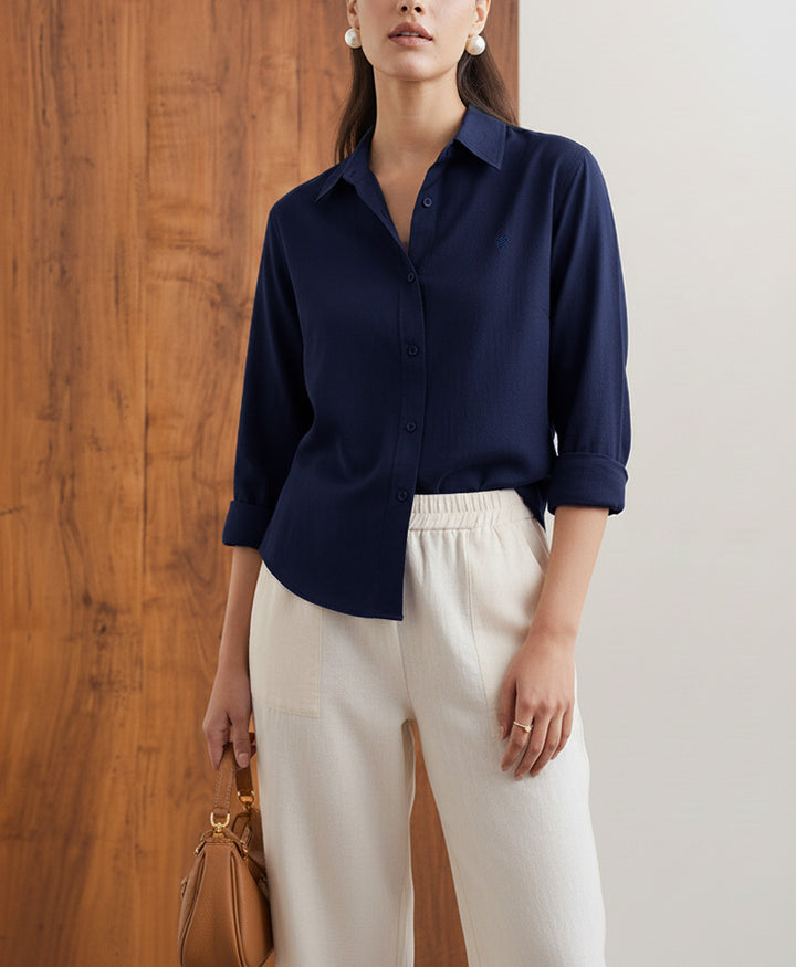 Crisp Navy Shirt (Women)