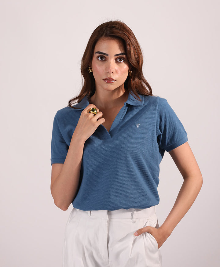 Blue Steel Popcorn POLO (Women)