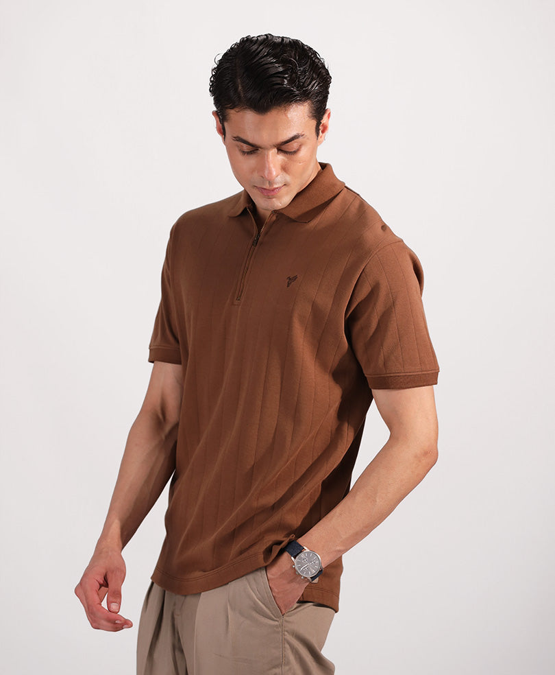 Toffee Drop Needle Zip POLO