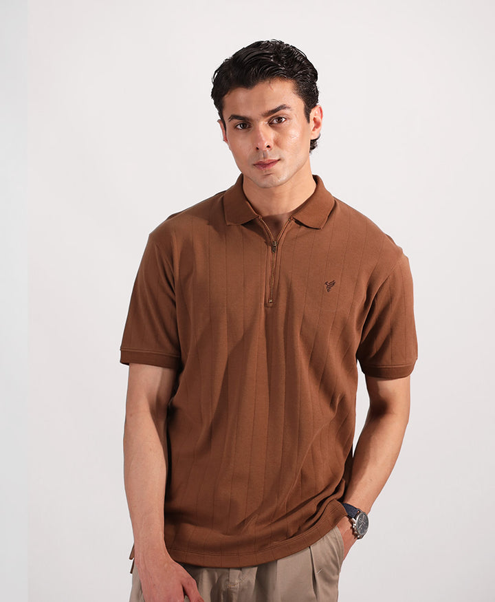 Toffee Drop Needle Zip POLO