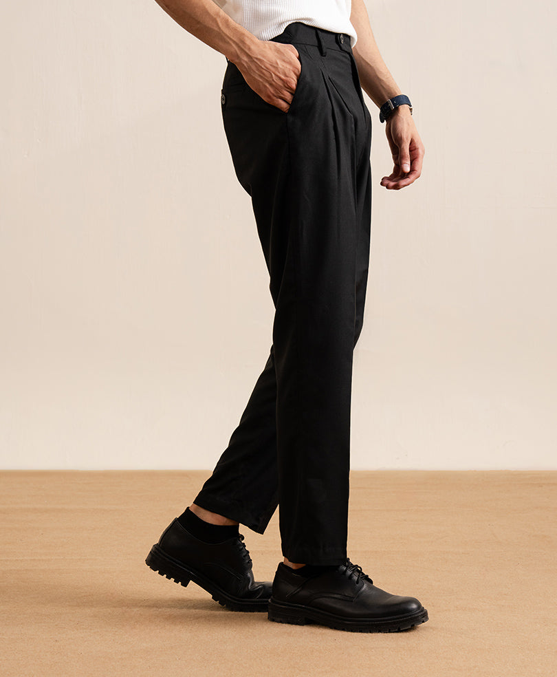 Black Dual Side Tab Ghurka Pants