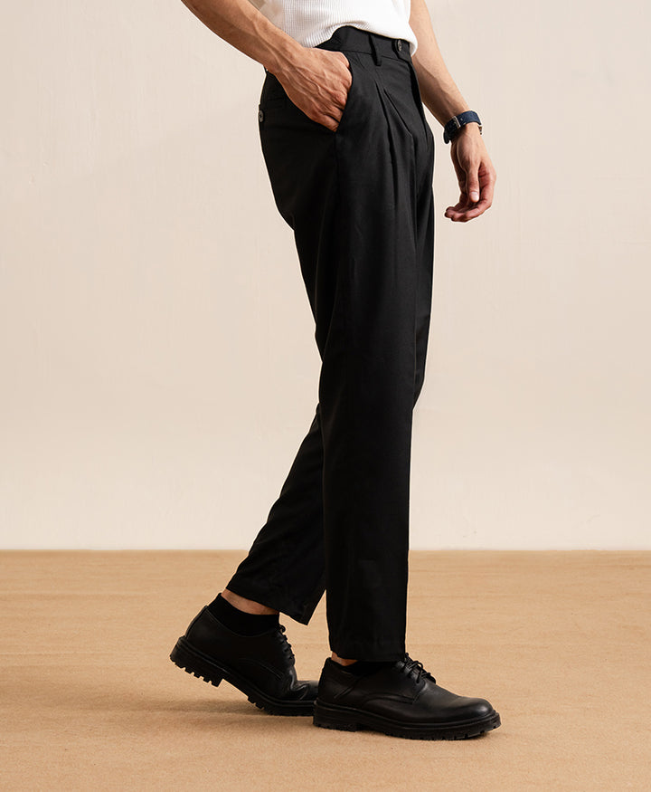 Black Dual Side Tab Ghurka Pants