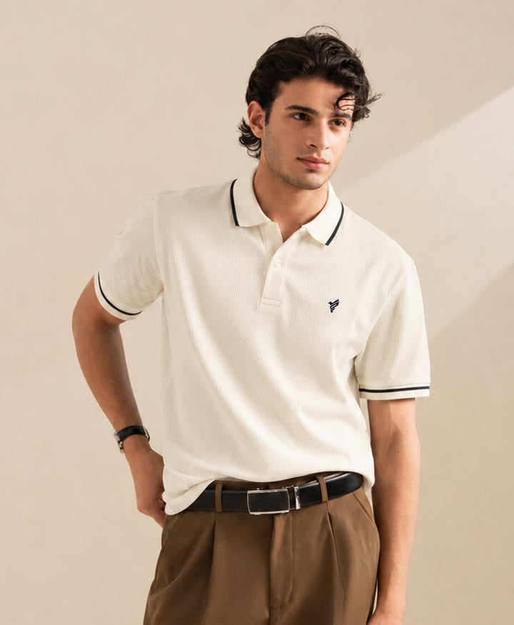 Cream Waffle Tipping POLO