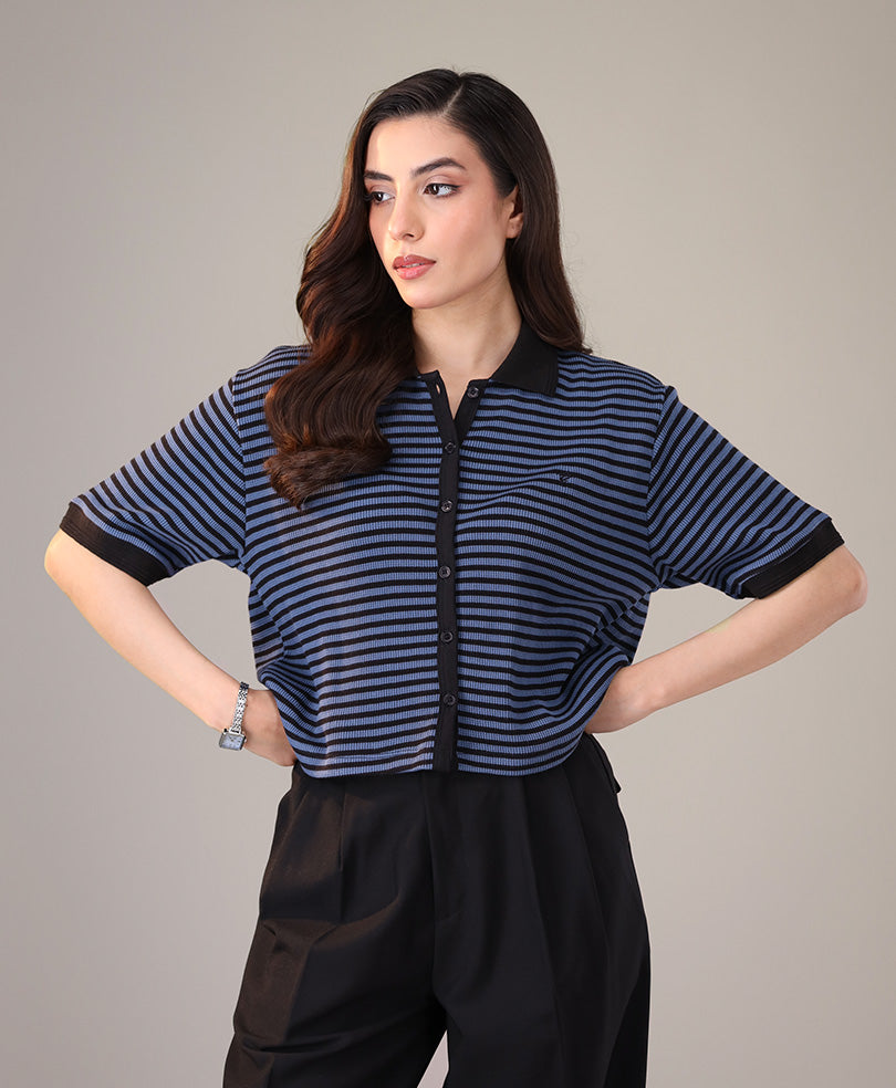 Knitted Striper Shirt (Women)