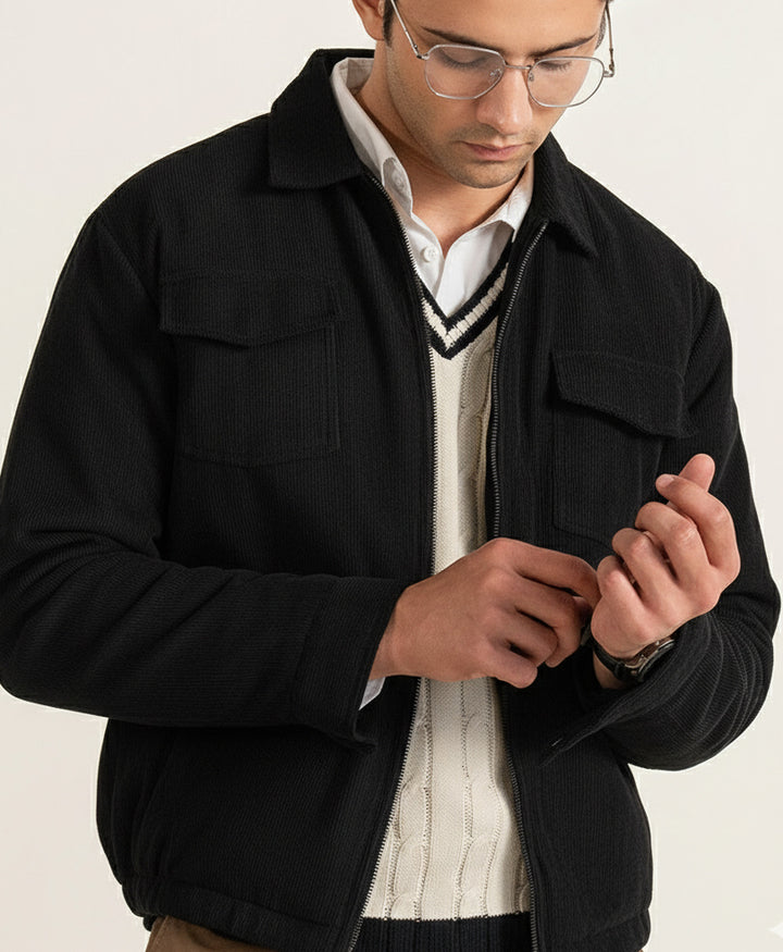 Black Corduroy Heritage Jacket