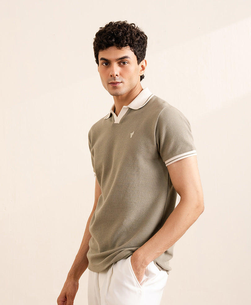 Sailor Olive Waffle Knit POLO