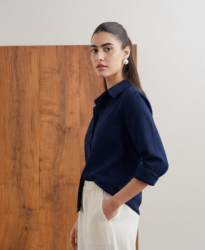 Crisp Navy Shirt (Women)