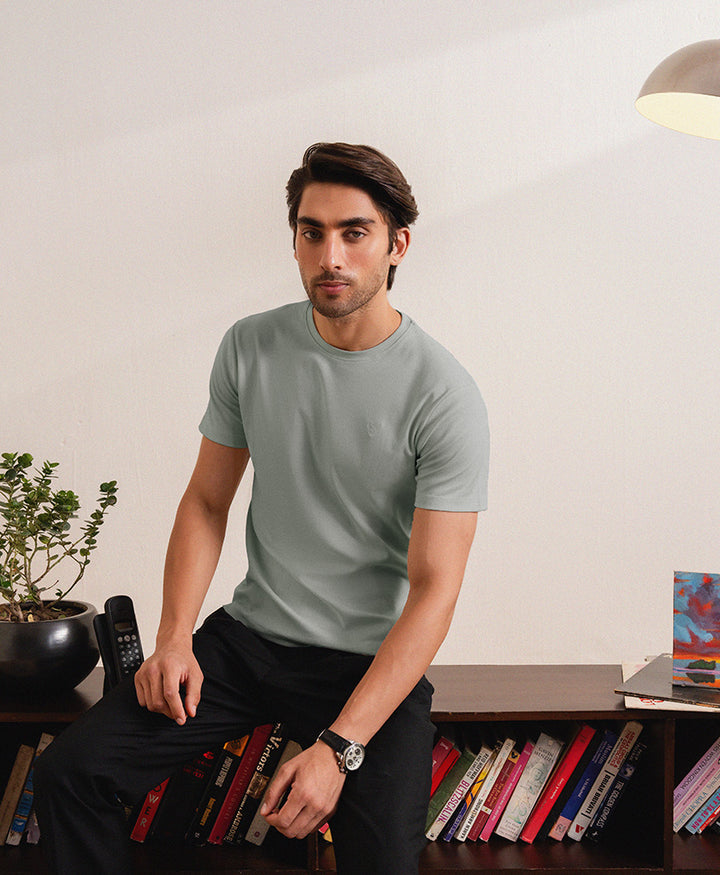 Iceberg Green Interlock crew