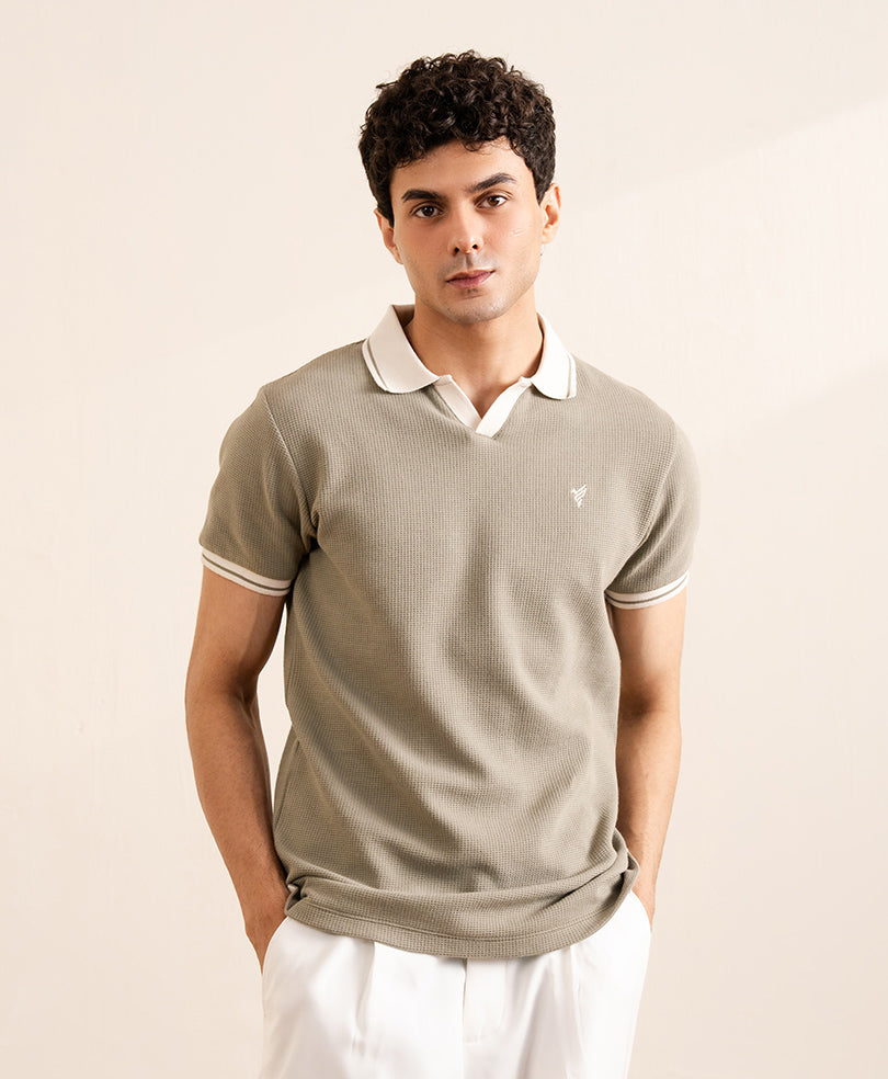 Sailor Olive Waffle Knit POLO