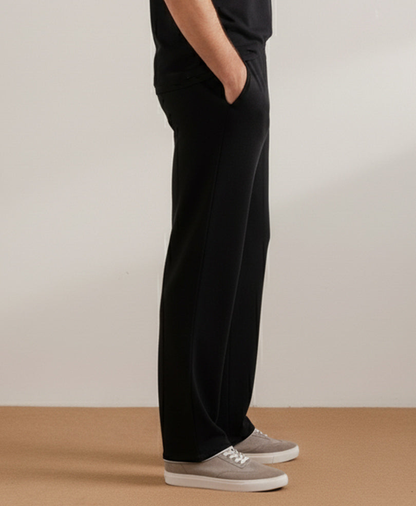 Black Waffle Knit Trouser