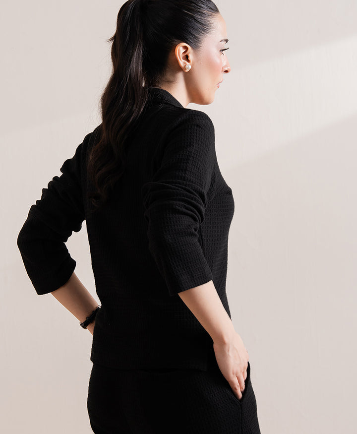 Black Modern Shirt Muse Co-Ord (Women)