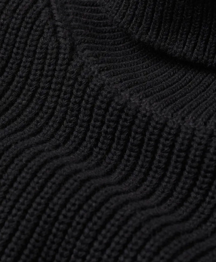 Black Turtle Neck Sweater - FITTED