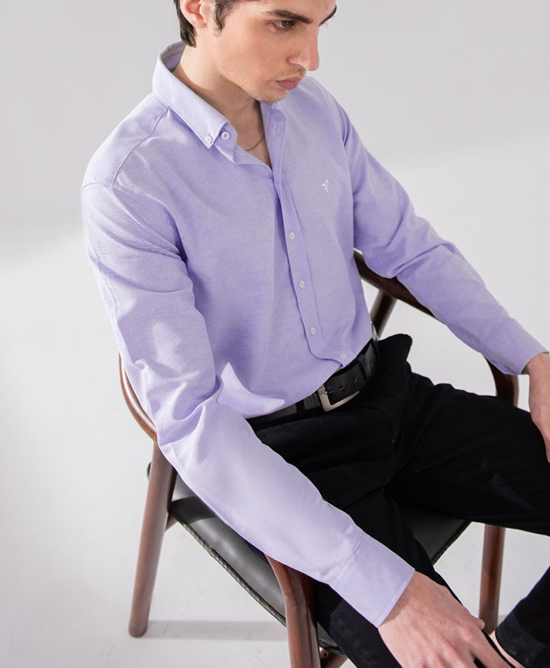 Lilac Oxford Shirt (Slim Fit)