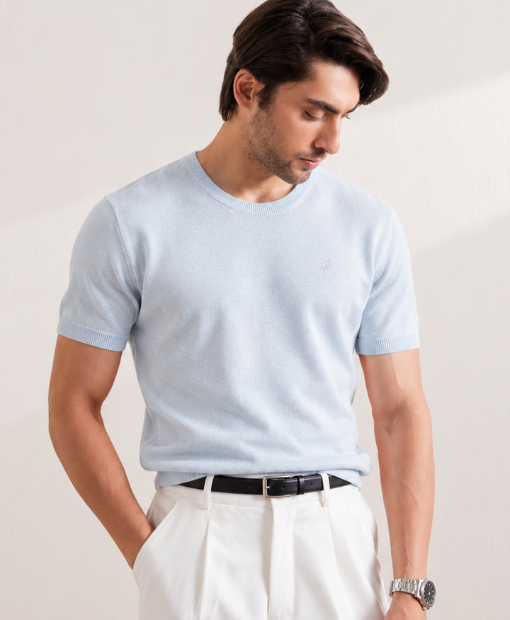Ballad Blue Knitted Crew