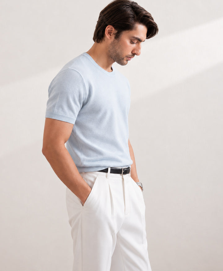 Ballad Blue Knitted Crew