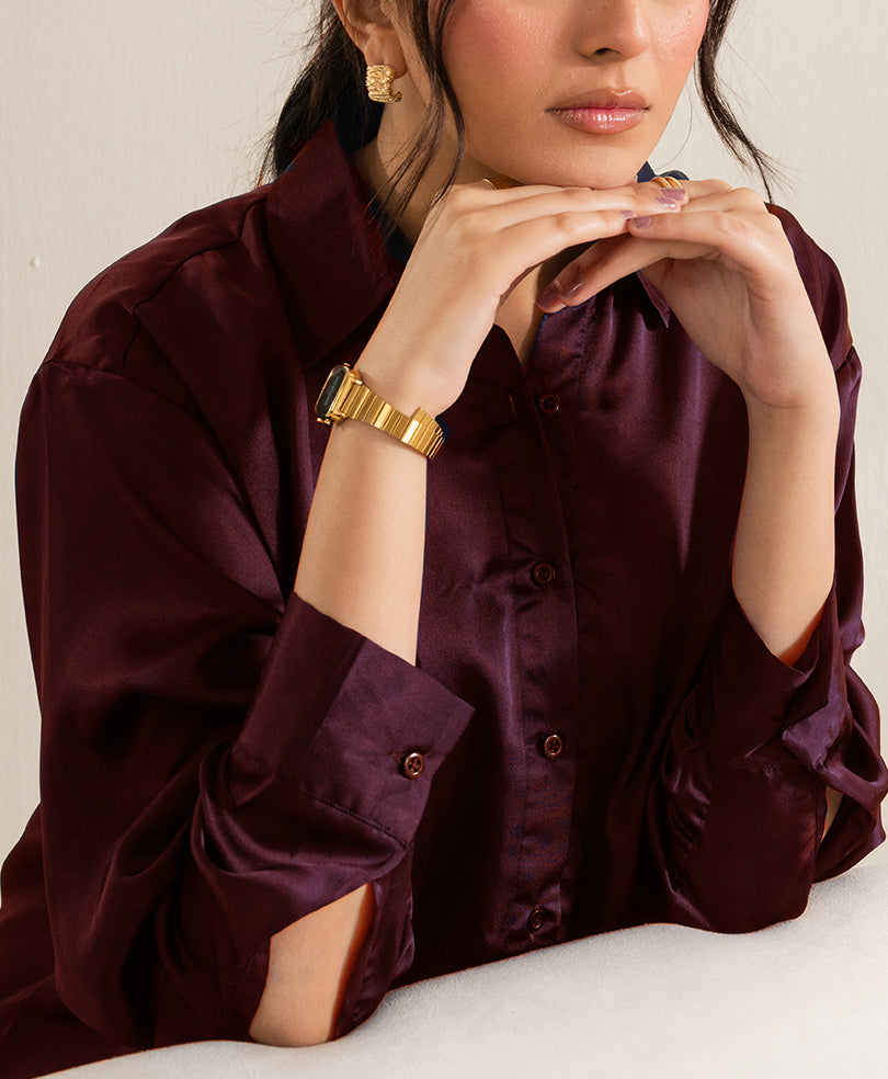 Maroon Silk Shirt (Women)