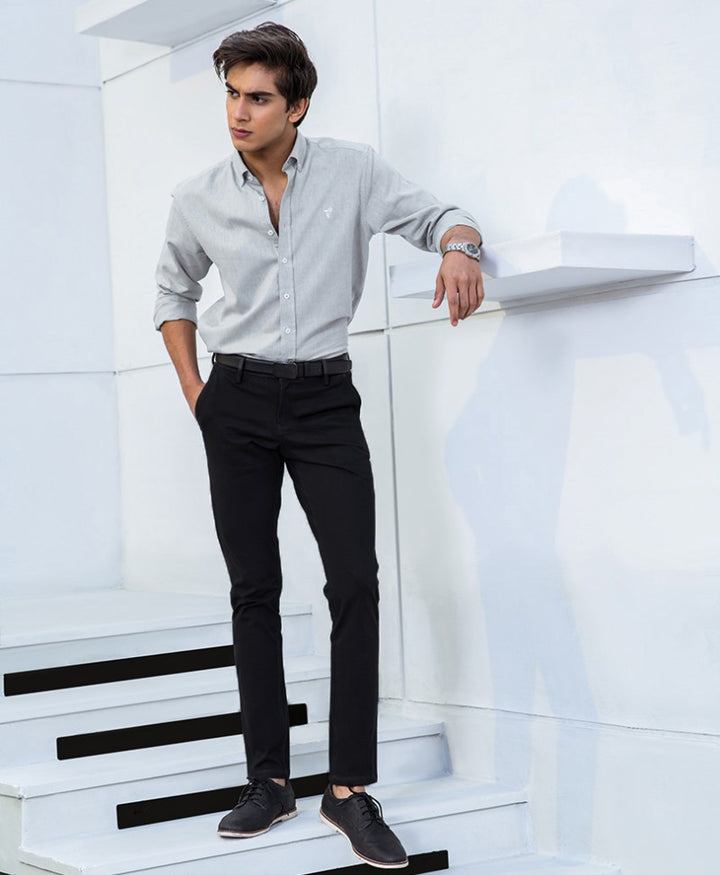 Grey Oxford Shirt (Slim / Modern Fit)