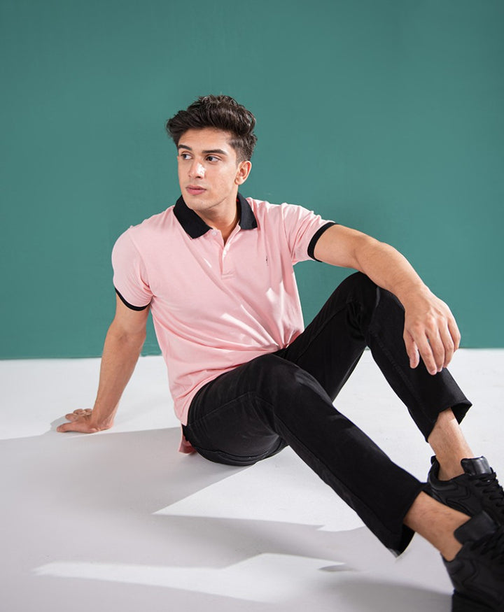 Pink with Black POLO