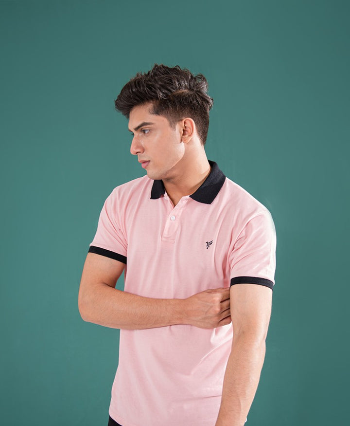 Pink with Black POLO