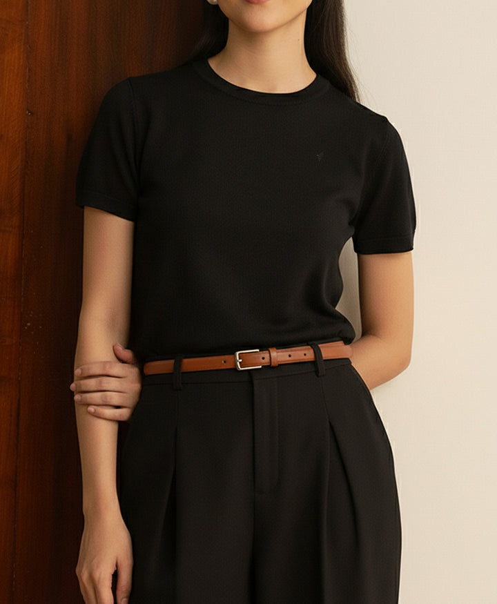 Black Knit Crew (Women)