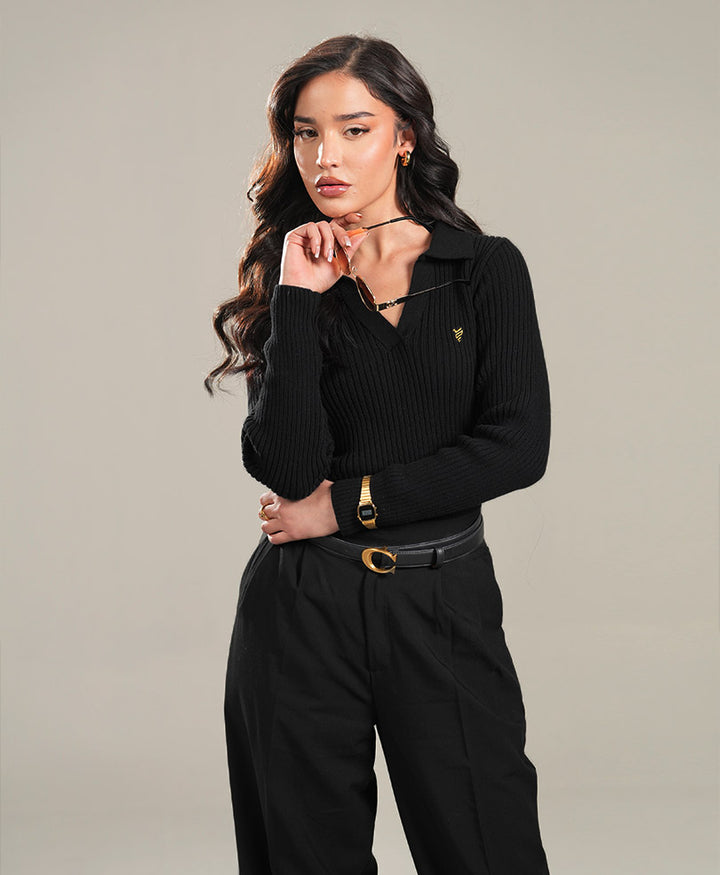 Black POLO Sweater (Women)