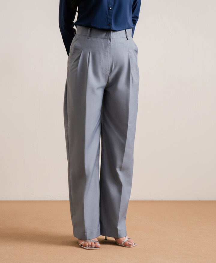 Grey Formal Wide Leg Pants (Women)