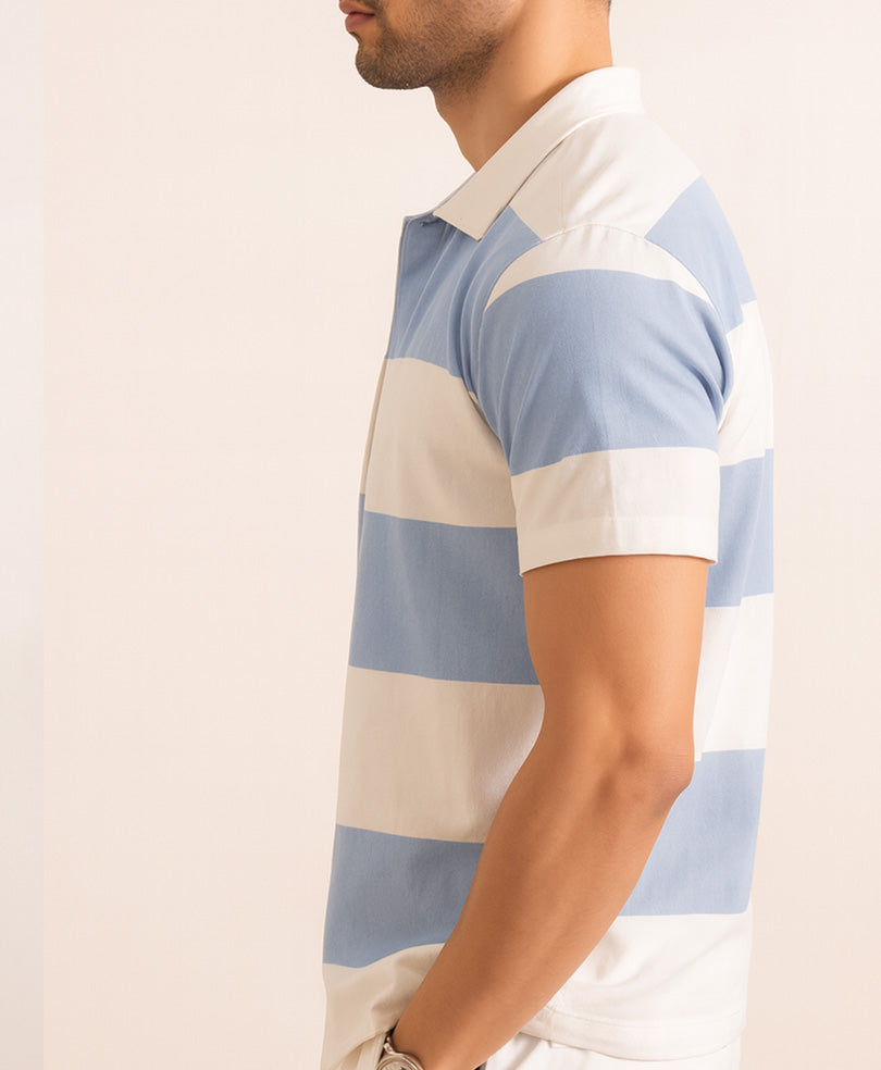 Sky Retro Striped Shirt