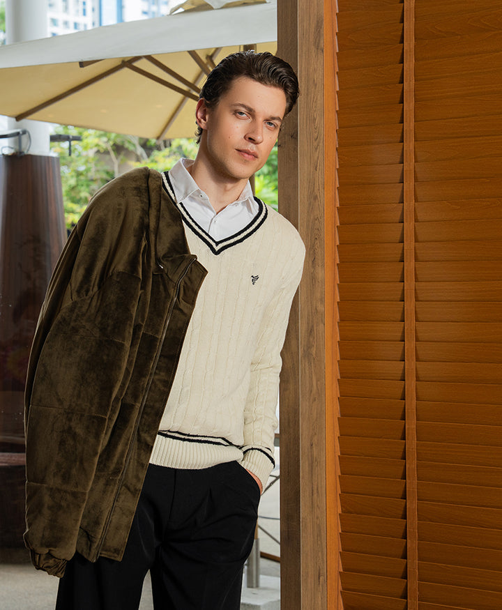 Brown Corduroy Puffer Jacket