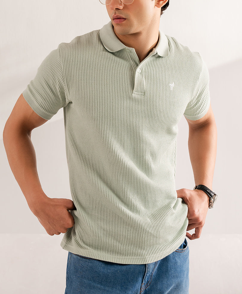 Mint Waffle knit POLO