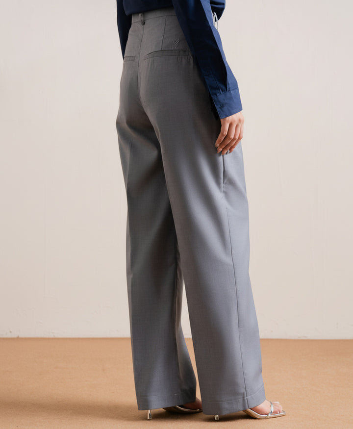 Grey Formal Wide Leg Pants (Women)